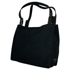 Borsa a mano in cotone nero Bottega Veneta