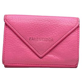 Balenciaga Pink Leather Wallet