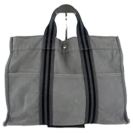 Borsa in cotone argento Hermès