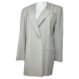 Céline Celine Grey Wool Trench Coat