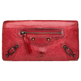 Portafoglio in pelle rossa Balenciaga