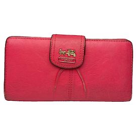 Coach Pink Leather Wallet