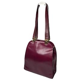 Céline Borsa Tab Celine in pelle verniciata bordeaux