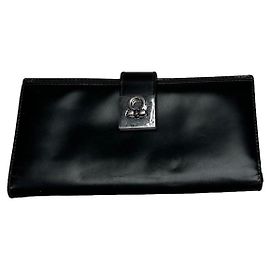 Salvatore Ferragamo Black Leather Wallet