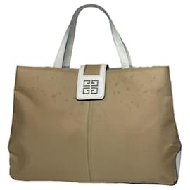 Borsa a mano in pelle beige Givenchy 4G