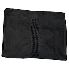 Schwarze Polyester-Clutch von Hermès