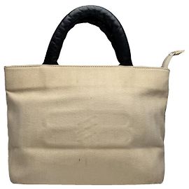 Borsa a mano in cotone beige Balenciaga City