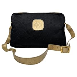 Borsa a mano in cotone nero Loewe Amazona