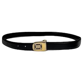 Cintura in pelle nera Dior