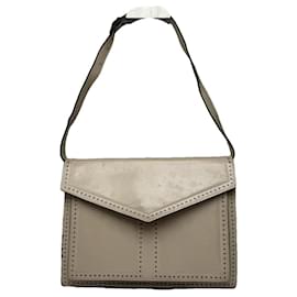 Sac à main en cuir gris Yves Saint Laurent