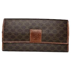 Cartera de cuero marrón vintage Celine Triomphe - Céline