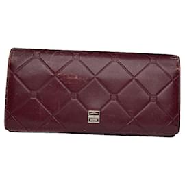 Portafoglio in pelle bordeaux Givenchy