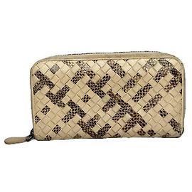 Cartera de cuero multicolor Intrecciato de Bottega Veneta