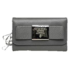 Borsa in pelle blu Prada