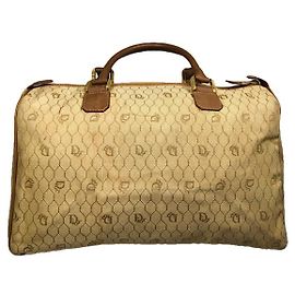 Borsa a mano in pelle beige Dior Speedy