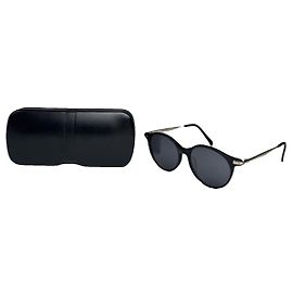 Occhiali da sole in metallo nero Issey Miyake