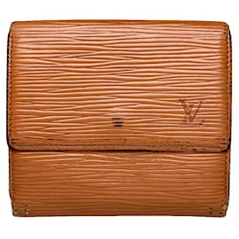 Portafoglio in pelle marrone Louis Vuitton Capucines