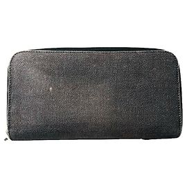 Bulgari Bvlgari Serpenti Geldbörse aus anthrazitfarbenem Baumwollstoff