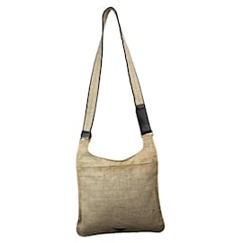 Sac à main en coton beige Prada Cleo