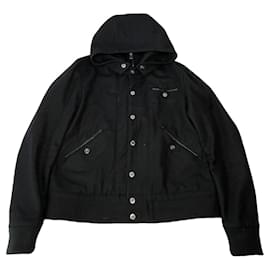 Schwarze Baumwolljacke von Versace Jeans Couture