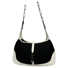 Gucci Jackie 1961 Handtasche aus weißem Lackleder