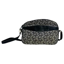 Céline Borsa a mano vintage nera in cotone Celine Triomphe