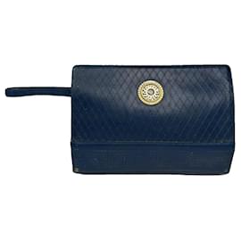 Gianni Versace blaue Leder-Clutch