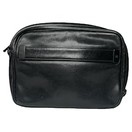 Borsa a mano in pelle nera Issey Miyake
