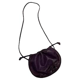 Borsa a mano in pelle viola Flamenco di Loewe