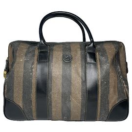 Fendi Baguette braune Leder Reisetasche