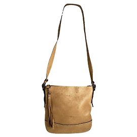 Borsa a mano in pelle marrone Sufflette Signature di Coach