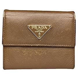 Borsa in pelle marrone Prada