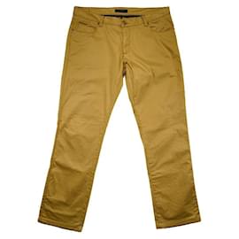 Pantalon en coton jaune Yves Saint Laurent