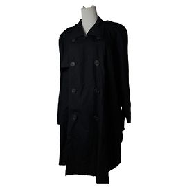 Autre Marque Abrigo trench de algodón negro Kansai Yamamoto