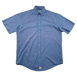 Camicia in cotone blu Yves Saint Laurent