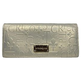 Autre Marque Non Signé / Unsigned Silver Leather Wallet