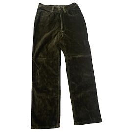 Fendi Khaki Wildlederhose