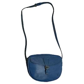 Borsa a mano vintage in pelle blu Louis Vuitton Cluny