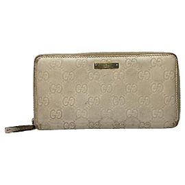 Portafoglio in pelle beige Gucci GG Blooms