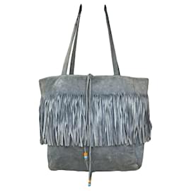 Borsa in pelle blu Miu Miu