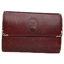 Cartier Burgundy Leather Wallet