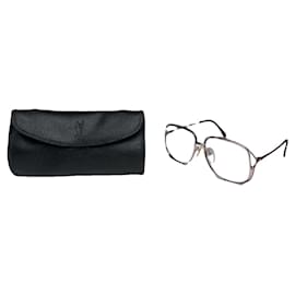 Lunettes de soleil en métal rose Yves Saint Laurent