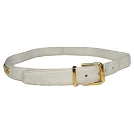 Celine Triomphe weiße Leder-Gürtel - Céline