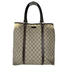 Borsa a mano in pelle grigia Gucci Ophidia