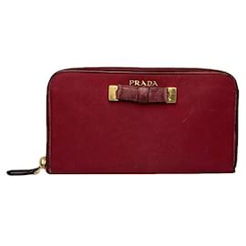 Prada Diagramme Burgundy Other Wallet