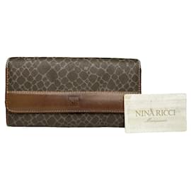 Portafoglio in pelle marrone Nina Ricci