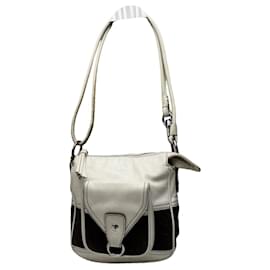 Borsa a mano in pelle bianca Loewe Flamenco