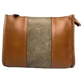 Clutch in pelle marrone Dior D-Bee