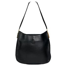 Borsa in pelle nera Gianni Versace