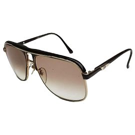 Óculos de sol de metal preto Balenciaga